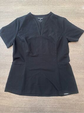 LIKE NEW JAAANUU BLACK SHORT SLEEVE SCRUB TOP - Size XS SKU:125